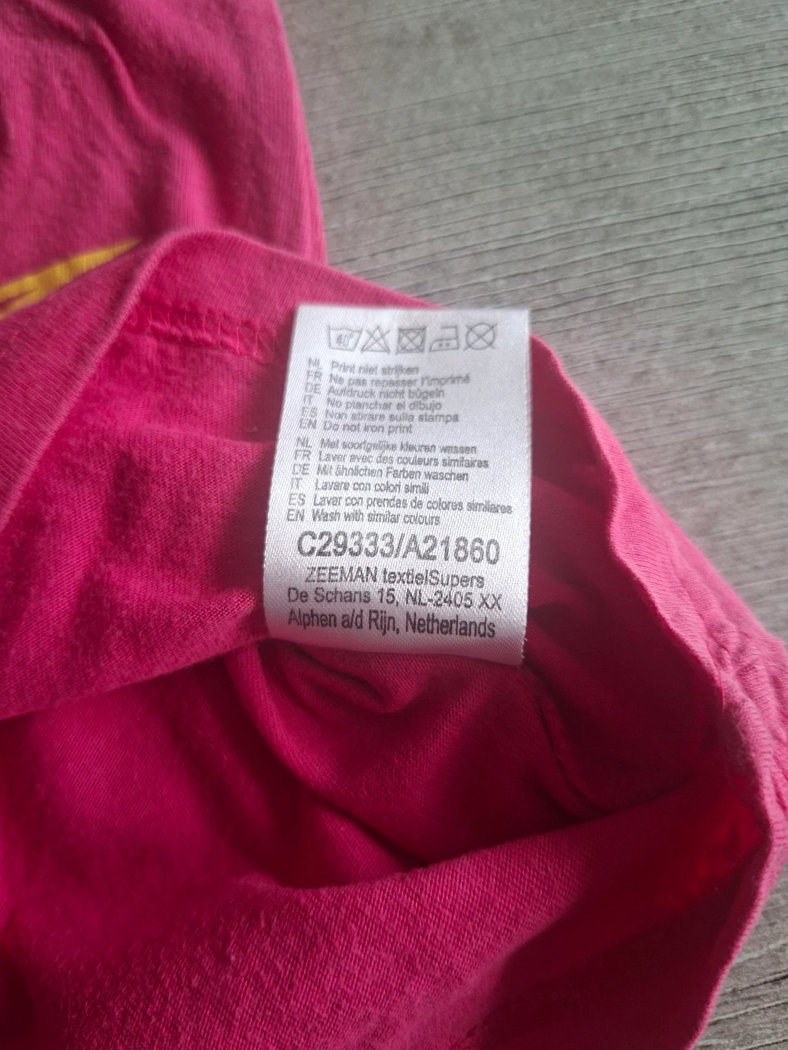 🌷F3-26🌷T-shirt fille Zeeman – Paradise Island – Rose fuchsia – Taille 122/128 (7/8 ans)🌷 – photo 4